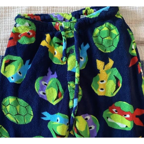 Vtg teenage mutant ninja turtles Fleece Pajama Pants Women S Y2k Nickelodeon - Picture 4 of 6